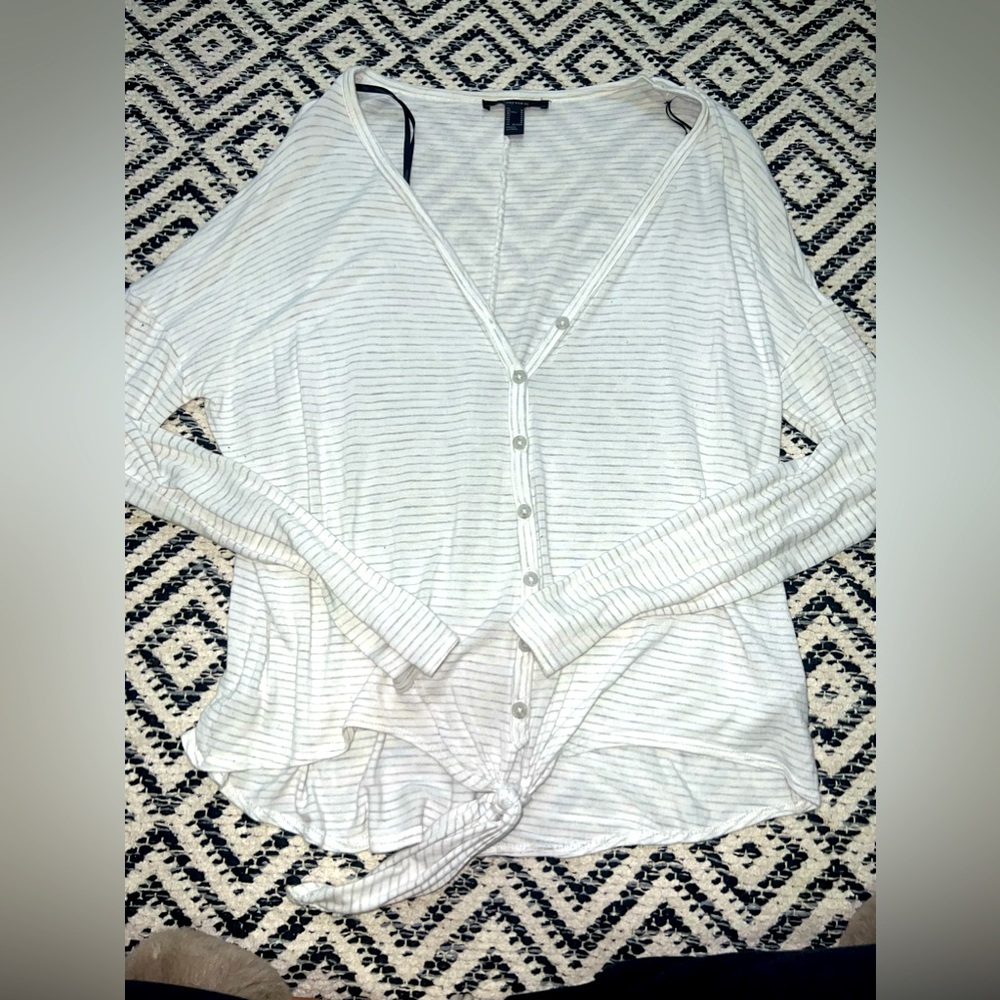 Lightweight striped long sleeve shirt